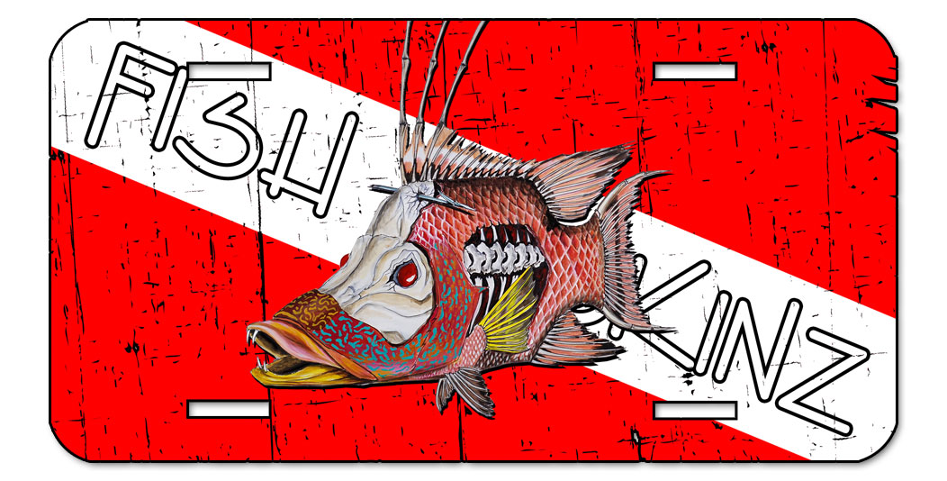Dive Hogfish License Plate