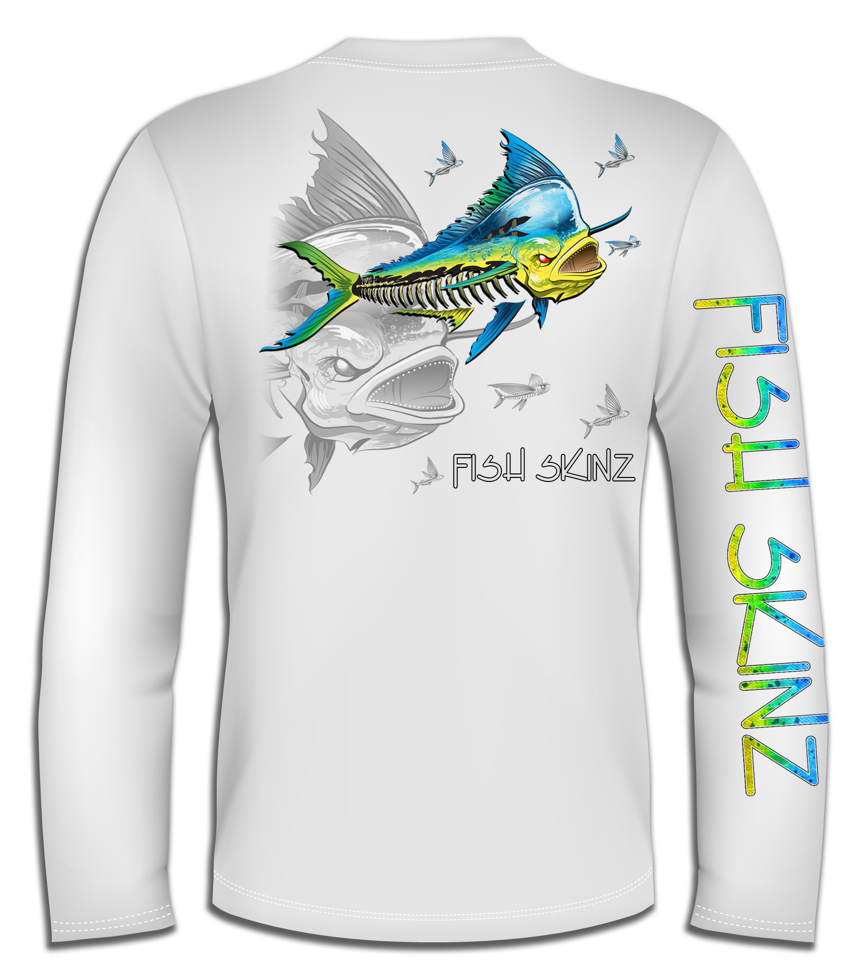Fish On green shirt Customize Name Long Sleeve Fishing Shirts UV
