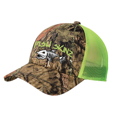 Hunter Camo and Ventilated Woods Neon Yellow Hat | Fish Skinz Apparel