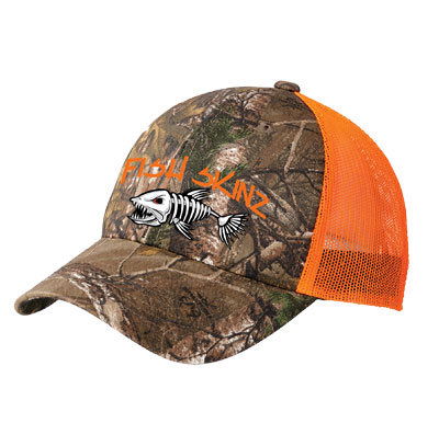 Hunter Camo and Ventilated Woods Blaze Orange Hat